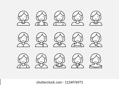 Set of minimal people  vector.