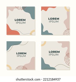 set of minimal square backgrounds with abstract shapes