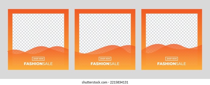 Set of minimal square social media banner template. Social media sale post. Flat and minimalist. Suitable for fashion social media posts and web internet ads.