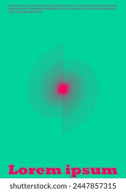 Conjunto de Diseño de Cubierta de Vector Mínimo con Círculos y Líneas de Onda. Fondo minimalista con líneas de movimiento. Bueno para la identidad de marca o invitación al festival de música. Estilo geométrico. Suave Retro Rosa Azul