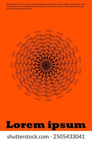 Set of Minimal Vector Cover Design with Circles and Wave Lines. Abstract Background with Swirl Lines. Good for Brand Identity or Music Fest Invitation. Hipster Style. Retro Colors.
