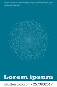 Set of Minimal Vector Flyer Design with Circles and Wave Lines. Minimalistic Background with Motion Lines. Good for Business Identity or Music Fest Poster. Geometric Style. Gentle Retro Pink Blue