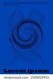 Set of Minimal Vector Page Design with Circles and Wave Lines. Minimalistic Background with Motion Lines. Good for Business Template or Nightlife Placard. Flat Style. Gentle Retro Pink Blue