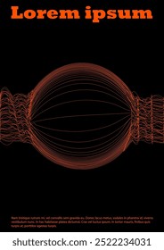 Set of Minimal Vector Poster Design with Circles and Wave Lines. Modern Background with Geometry Lines. Good for Business Template or Concert Brochure. Bauhaus Style. Retro Colors.