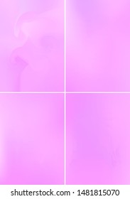 Set minimal violet covers design A4. Background abstract vector patterns. Colorful smooth gradients. Templates for brochures, flyers, presentations, leaflet, magazine