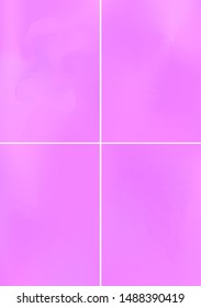 Set minimal violet covers design A4. Background abstract vector patterns. Colorful smooth gradients. Templates for brochures, flyers, presentations, leaflet, magazine