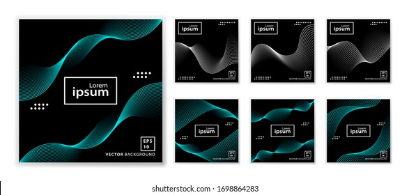 Set von minimalem, grauem Hintergrund