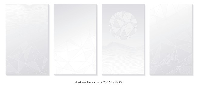 definir design de cobertura minimalis com elementos poligonais. Ilustração vetorial.