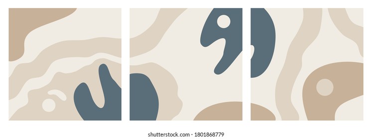 Conjunto de diseño minimalista de fondo abstracto en color pastel adecuado para banner, afiche, volante, post o campaña en medios sociales, etc.