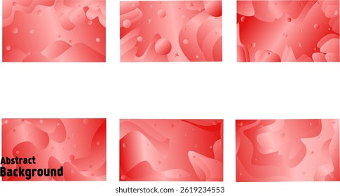 Set Minimalist abstract background. Red and pink gradations. Simple design Vector
