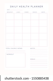 Set of minimalist abstract planners. Daily  planner template. Blank printable vertical notebook page with space for notes and goals. 
Business organizer. Paper sheet size A4.