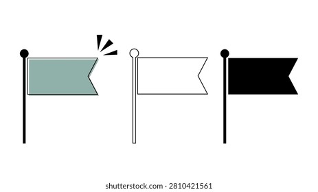Set of minimalist and approachable flag illustrations