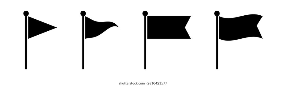 Set of minimalist and approachable flag illustrations