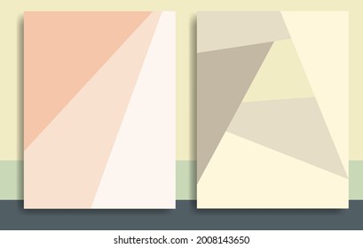 Set of minimalist background aesthetic. Modern style wallpaper. Collection of artistic posters.