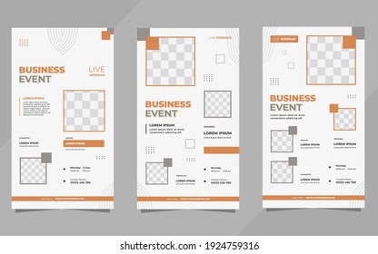 Conjunto de fondo minimalista con forma geométrica y estilo memphis. Adecuado para historias de medios sociales plantilla de post, evento de negocios, seminario web, educación en línea, volante, etc