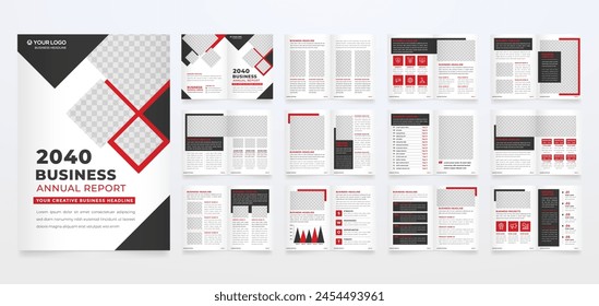 set of minimalist business brochure template with simple style and modern layout