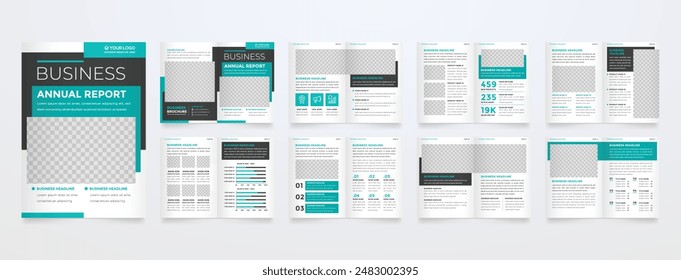 set of minimalist business brochure template with simple style and modern layout