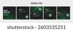 Set of minimalist business carousel post, Customize social media template design, modern carousel post.