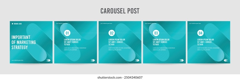 Conjunto de publicación de carrusel de negocios minimalista, diseño de Plantilla de carrusel de redes sociales de Personalízalo.