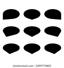 Conjunto de burbujas de chat minimalistas.