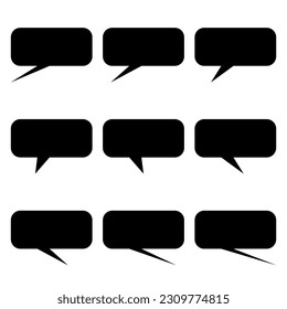 Set of minimalist chat bubbles.