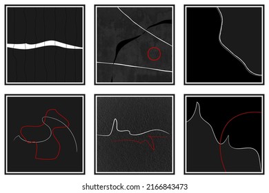Set of minimalist contemporary design with 2 masking background texture. Click Release at Transparency to extract the texture.