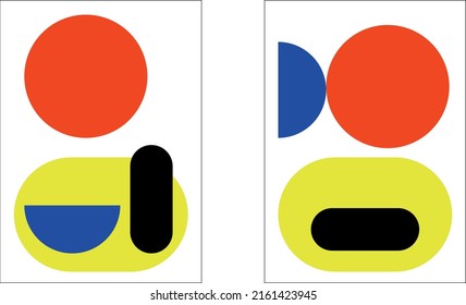 set of minimalist geometric shapes. vector illustration