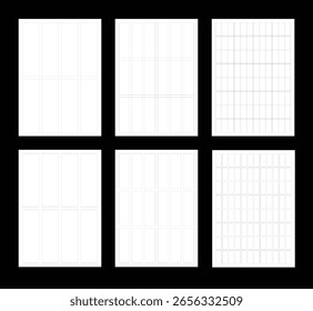 Set Of Minimalist Grid Layout with Generous Spacing for Visual Balance