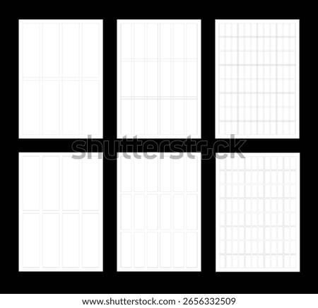 Set Of Minimalist Grid Layout with Generous Spacing for Visual Balance