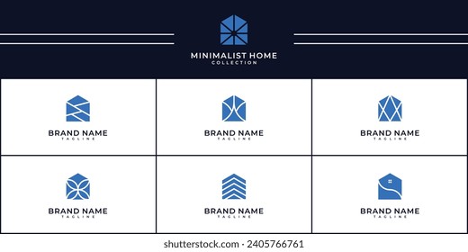 set of minimalist home logo design inspiration