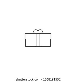 Set of minimalist outline gift icons