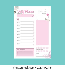 Set of minimalist planners. Daily planner template. Cute and simple printable to do list. Business organizer page. Paper sheet. Realistic vector illustration.