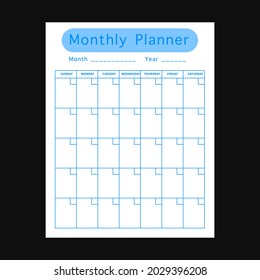 Set of minimalist planners. Daily, weekly, monthly planner template.