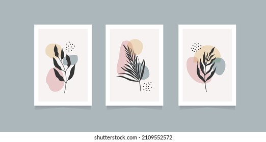 Set of minimalist poster, Minimalist Botanical Printable Art Set of 3, Wall Decor, Abstract Plants, Modern Wall Art, prints