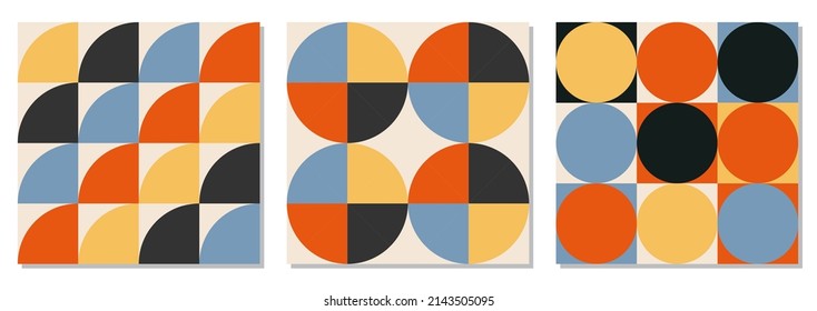 Conjunto de patrones minimalistas sin fisuras con composición geométrica abstracta y creativa
