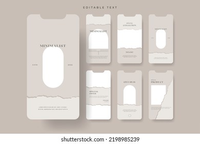 conjunto de artículos minimalistas de venta en medios sociales