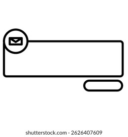 Conjunto de Janelas Pop-up de Interface do Usuário Minimalista e Caixas de Diálogo - Ícones de Contorno de Vetor