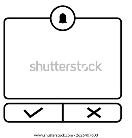 Set of Minimalist UI Pop-up Windows and Dialog Boxes – Vector Outline Icons