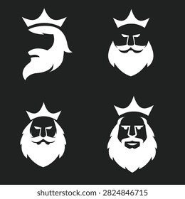 Un conjunto logotipos cabeza