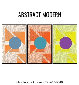 Conjunto de ilustraciones estéticas abstractas minimalistas. La decoración de las paredes es moderna. Colección de afiches de arte moderno. Para folletos.