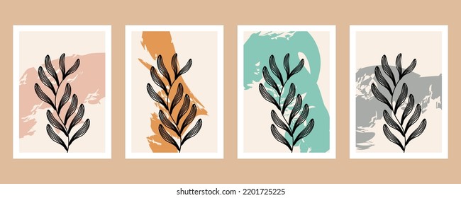 Conjunto de formas abstractas minimalistas de boho