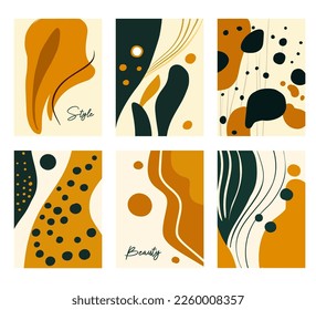 set of minimalistic abstract illustrations suitable for posters, wall hangings, and graphic design purposes. minimalistic abstract illustration, medieval, multiplied, brown color illustration.