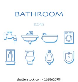 
Set of minimalistic bathroom icons