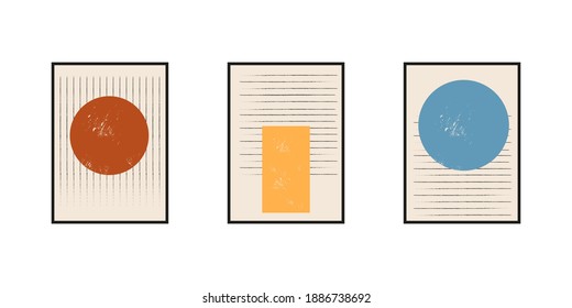 Set of minimalistic geometric abstract 