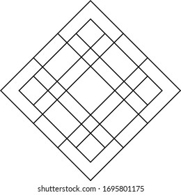Set of minimalistic illustrations for prints backgrounds and tattoos. Lines and shapes. Black and white pictogram. EPS 10. Sticker
