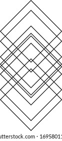 Set of minimalistic illustrations for prints backgrounds and tattoos. Lines and shapes. Black and white pictogram. EPS 10. Sticker
