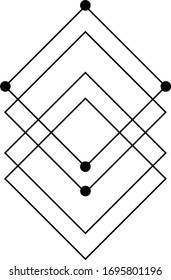 Conjunto de ilustraciones minimalistas para fondos de impresión y tatuajes. Líneas y formas. Pictograma en blanco y negro.
