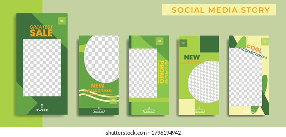  Set of minimalistic instagram stories design, vertical banner or flyer templates. for social media, website, mobile app, poster.