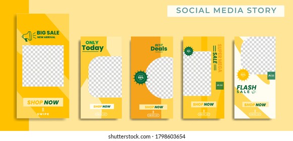 Set of minimalistic instagram stories design, vertical banner or flyer templates. for social media, website, mobile app, poster.
