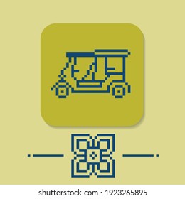 Set von minimalistischen Pixelkunst-Vektorobjekten einzeln. Spiel 8 Bit Stil. Minimalistische Pixelgrafik Thailand Kultur und Wahrzeichen Sammlung. 